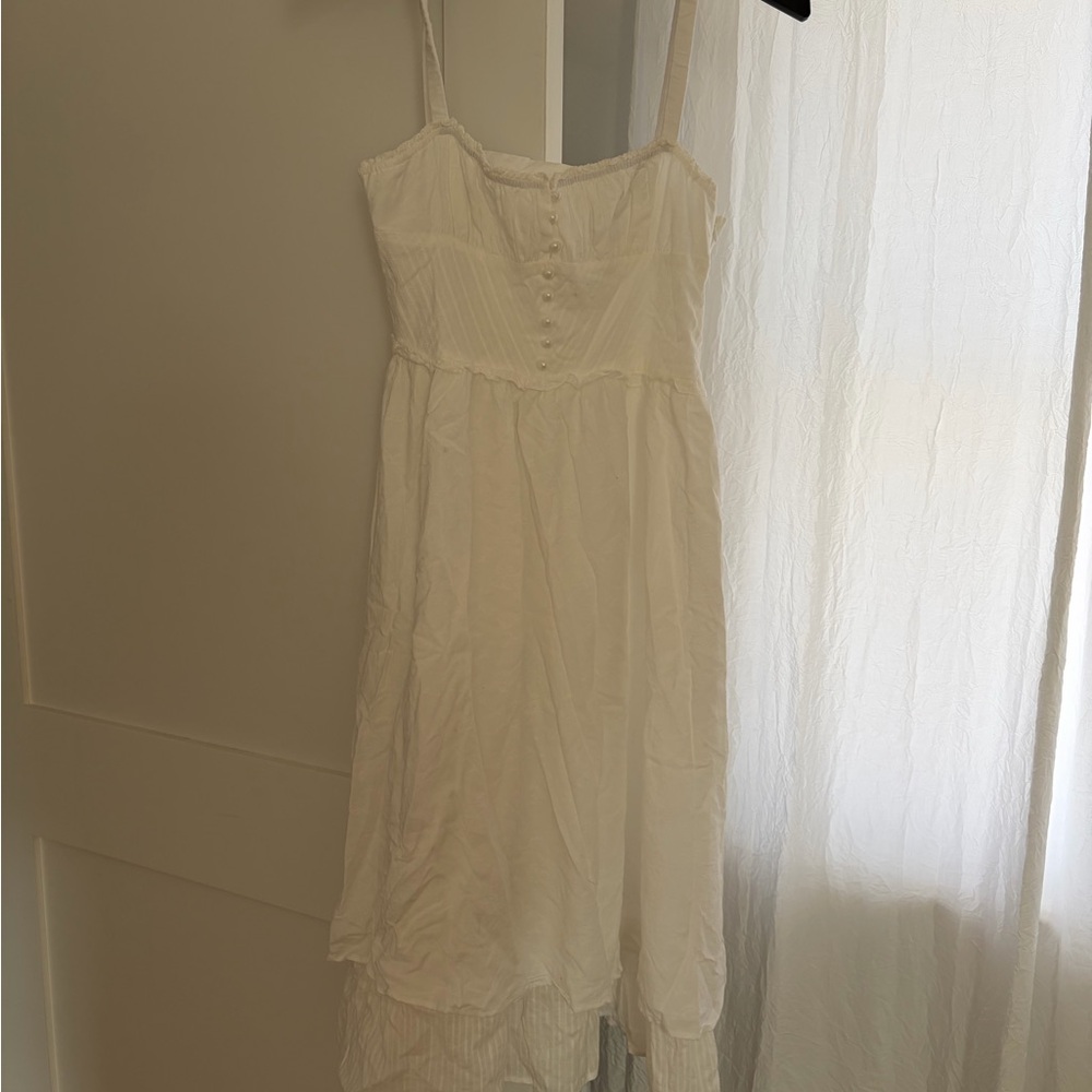 Commense White Midi Dress with Sweetheart Bodice - Picture 10 of 11